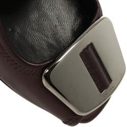 مملوكة مسبقًا Prada Sport Purple Metallic Open Toe Pumps Size 37.5