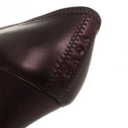 مملوكة مسبقًا Prada Sport Purple Metallic Open Toe Pumps Size 37.5