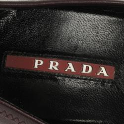 مملوكة مسبقًا Prada Sport Purple Metallic Open Toe Pumps Size 37.5