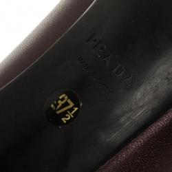 مملوكة مسبقًا Prada Sport Purple Metallic Open Toe Pumps Size 37.5