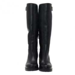 مملوكة مسبقًا حذاء بوت برادا سبورت جلد أسود بسحاب جانبي مقاس 36