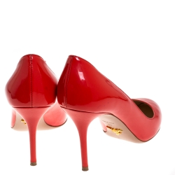 Pre Owned Prada Red Patent Leather Pumps Size 37