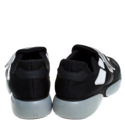 Pre Owned Prada Monochrome Mesh Cloudbust Low Top Sneakers Size 40.5
