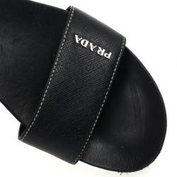 مملوكة مسبقًا Prada Sport Black Flat Slides Size 37.5