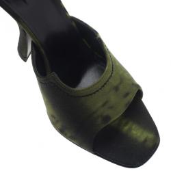 مملوكة مسبقًا صندل برادا أخضر منقوش كانفاس مقاس 39