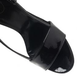 مملوكة مسبقًا صندل برادا فتحة حلفية جلد لامع أسود مقاس 40