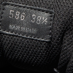 Pre Owned Prada Black Leather And Nylon Pegasus Low Top Sneakers Size 38.5