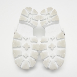 Pre Owned Prada White Rubber Slingback Sandals Size 39