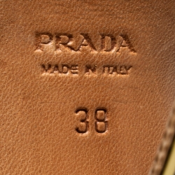 Prada Multicolor Patent Ankle Strap Sandals Size 38