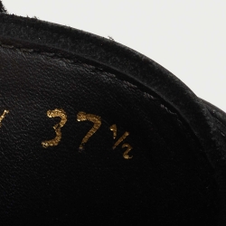 Prada Black Leather Lace Up Wedge Derby Sneakers Size 37.5  