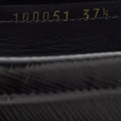 Pre Owned Prada Black Patent Leather Bow Detail Loafers Size 37.5