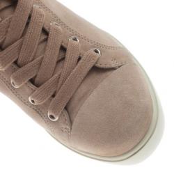 Pre Owned Prada Sport Beige Suede High Top Wedge Sneakers Size 35.5