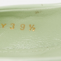 Prada Green Leather Pointed Toe Slingback Pumps 39.5
