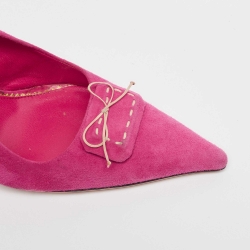 Pre Owned Prada Pink Suede Slingback Pumps Size 39