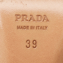 Pre Owned Prada Pink Suede Slingback Pumps Size 39