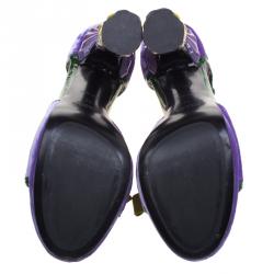Prada Purple Velvet Fairy Flower Open Toe Sandals Size 39