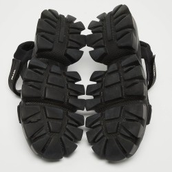مملوكة مسبقًا Prada Black Canvas Cloudbust Thunder Sandals Size 40
