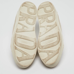 مملوكة مسبقًا Prada Gold Quilted Leather Low Top Sneakers Size 40