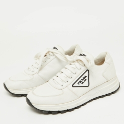 مملوكة مسبقًا حذاء رياضي برادا أربطة سويدي كحلي مقاس 38.5