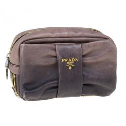 مملوكة مسبقًا Prada Leather Cosmetic Pouch