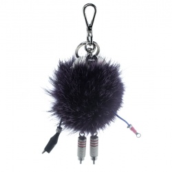 Prada Purple Fur Trick Robot Keyring  / Bag Charm