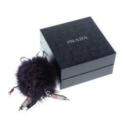 Prada Purple Fur Trick Robot Keyring  / Bag Charm