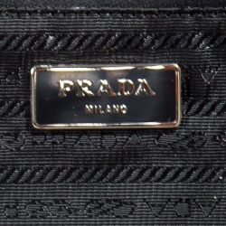 Prada Black Saffiano Leather Trolley Rolling Luggage