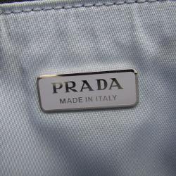 Pre Owned Prada Black Tessuto Nylon Studded Cosmetic Pouch