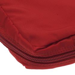Prada Red Nylon Zip Top Travel Case