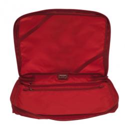 Prada Red Nylon Zip Top Travel Case