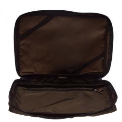 Prada Brown Nylon Zip Top Travel Case