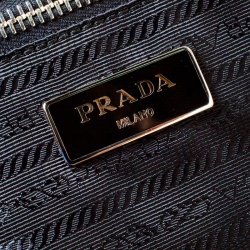 Prada Black Tessuto and Leather Trolley Rolling Luggage