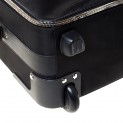 Prada Black Tessuto and Leather Trolley Rolling Luggage