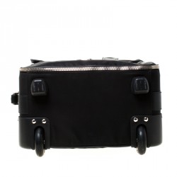 Prada Black Tessuto and Leather Trolley Rolling Luggage