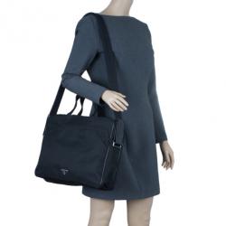 Pre Owned Prada Black Nylon Briefcase