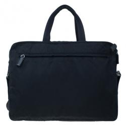 Pre Owned Prada Black Nylon Briefcase