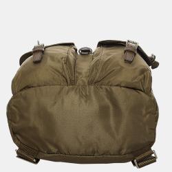 مملوكة مسبقًا Prada Green Tessuto Drawstring Backpack