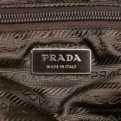 مملوكة مسبقًا Prada Beige/Brown Tessuto Drawstring Backpack