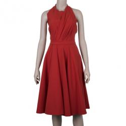 Pre Owned Preen by Thornton Bregazzi Red Halterneck Dress M