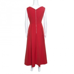 Preen By Thornton Bregazzi Red Pleated Finella Midi Dress L