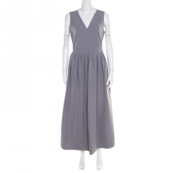 Preen by Thornton Bregazzi Colorblock Plunge Neck Bianca Midi Dress L