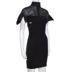 Preen by Thornton Bregazzi Black Waist Cutout Detail Fitted Dress M