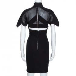 Preen by Thornton Bregazzi Black Waist Cutout Detail Fitted Dress M