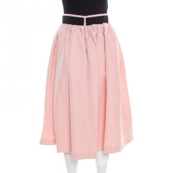Preen by Thornton Bregazzi Salmon Pink Pleated Everly Skirt M