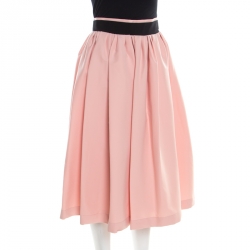 Preen by Thornton Bregazzi Salmon Pink Pleated Everly Skirt M