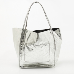 Pre Owned Proenza Schouler Silver Leather Tote 