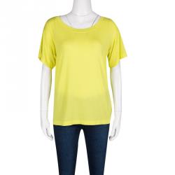 Pre Owned Proenza Schouler Yellow Short Sleeve T-Shirt S
