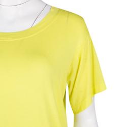 Pre Owned Proenza Schouler Yellow Short Sleeve T-Shirt S