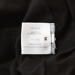 Pre Owned Proenza Schouler Black Cotton Embossed Logo Detail T-shirt M