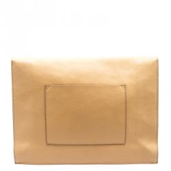 Pre Owned Proenza Schouler Bi Color Leather Lunch Clutch